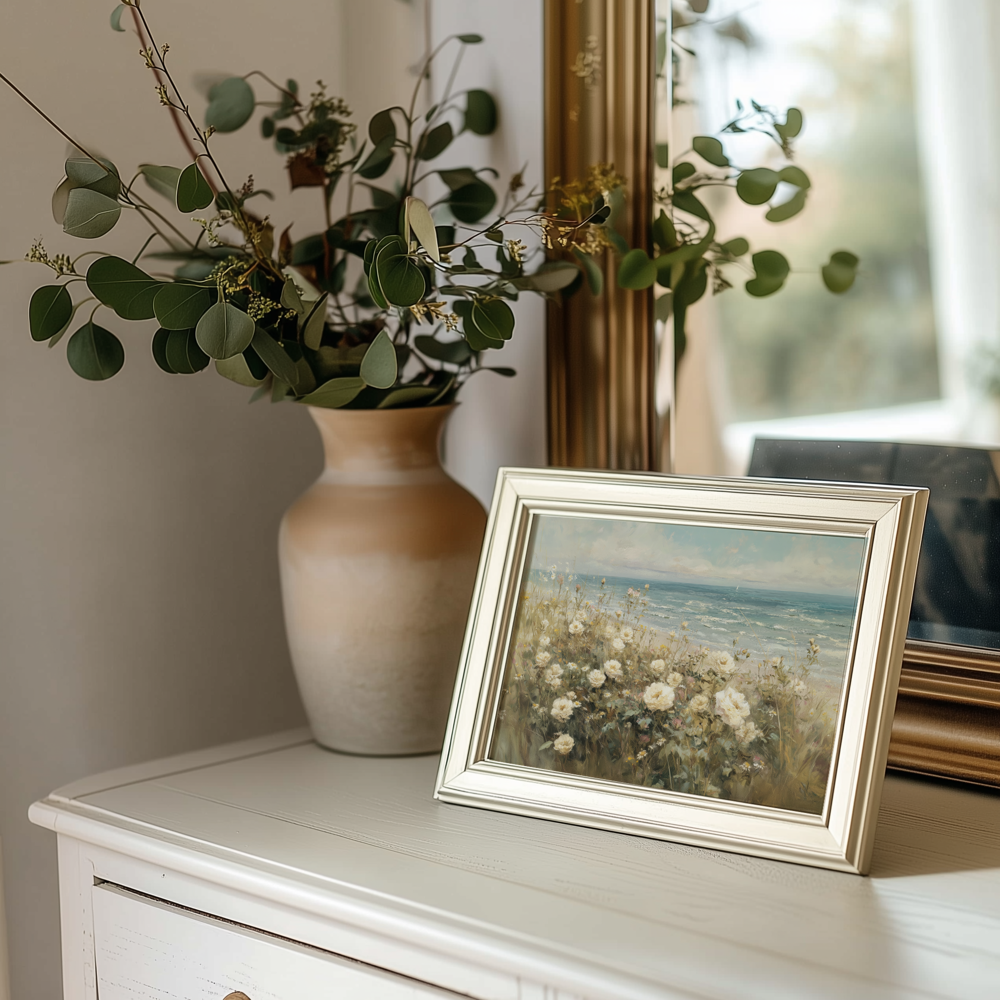 Copy of Elegant Floral Wall Art Print, Vintage Flower Decor, Home Aesthetic, Gift for Nature Lovers, Boho Style Wall Decor, Modern Botanical Art Set of 4 - Image 2