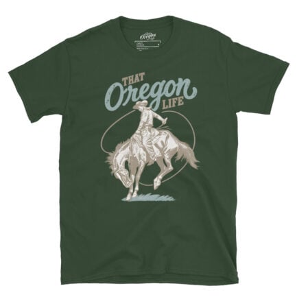 Oregon Cowboy T-Shirt - Forest Green, M
